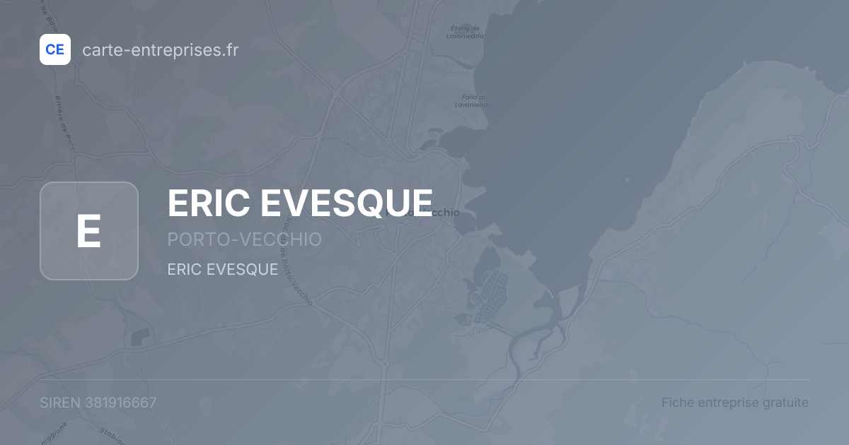 ERIC EVESQUE — 381916667 — fiche entreprise