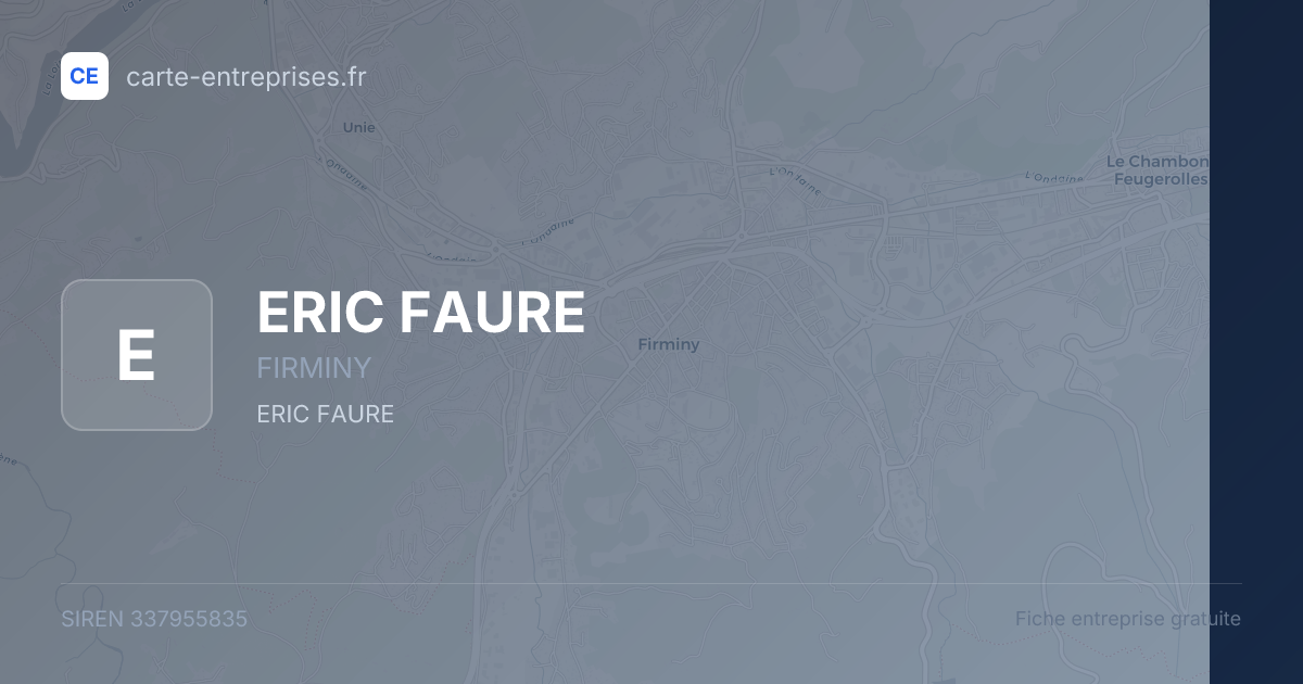 ERIC FAURE — 337955835 — fiche entreprise
