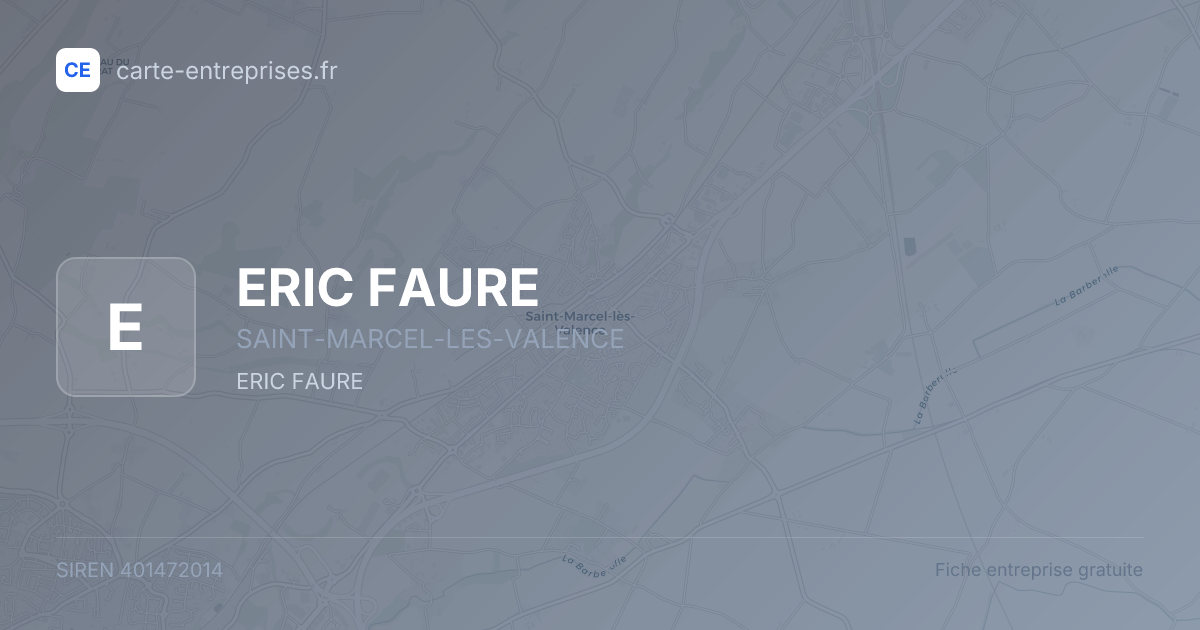 ERIC FAURE — 401472014 — fiche entreprise