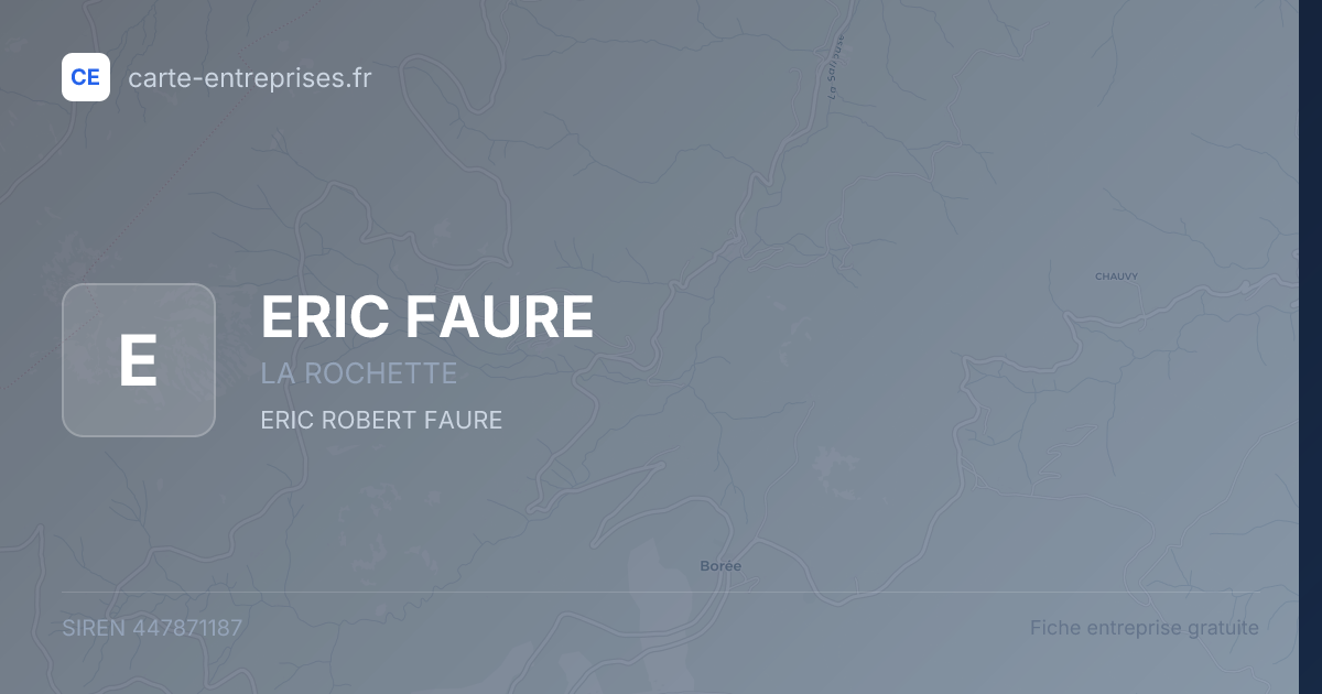 ERIC FAURE — 447871187 — fiche entreprise