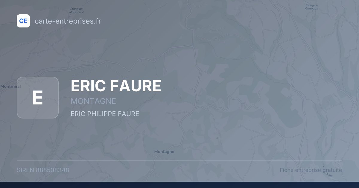 ERIC FAURE — 888508348 — fiche entreprise
