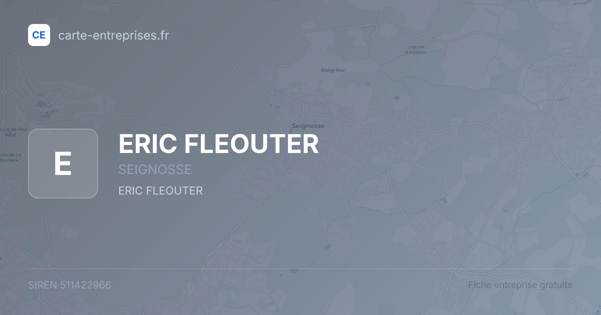 ERIC FLEOUTER — 511422966 — fiche entreprise
