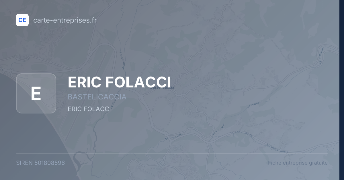 ERIC FOLACCI — 501808596 — fiche entreprise