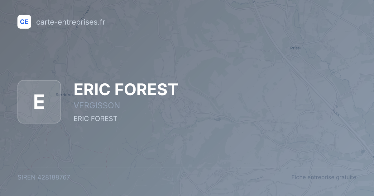ERIC FOREST — 428188767 — fiche entreprise