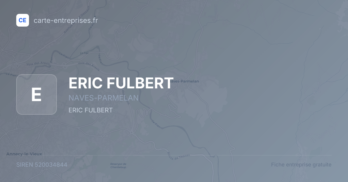 ERIC FULBERT — 520034844 — fiche entreprise