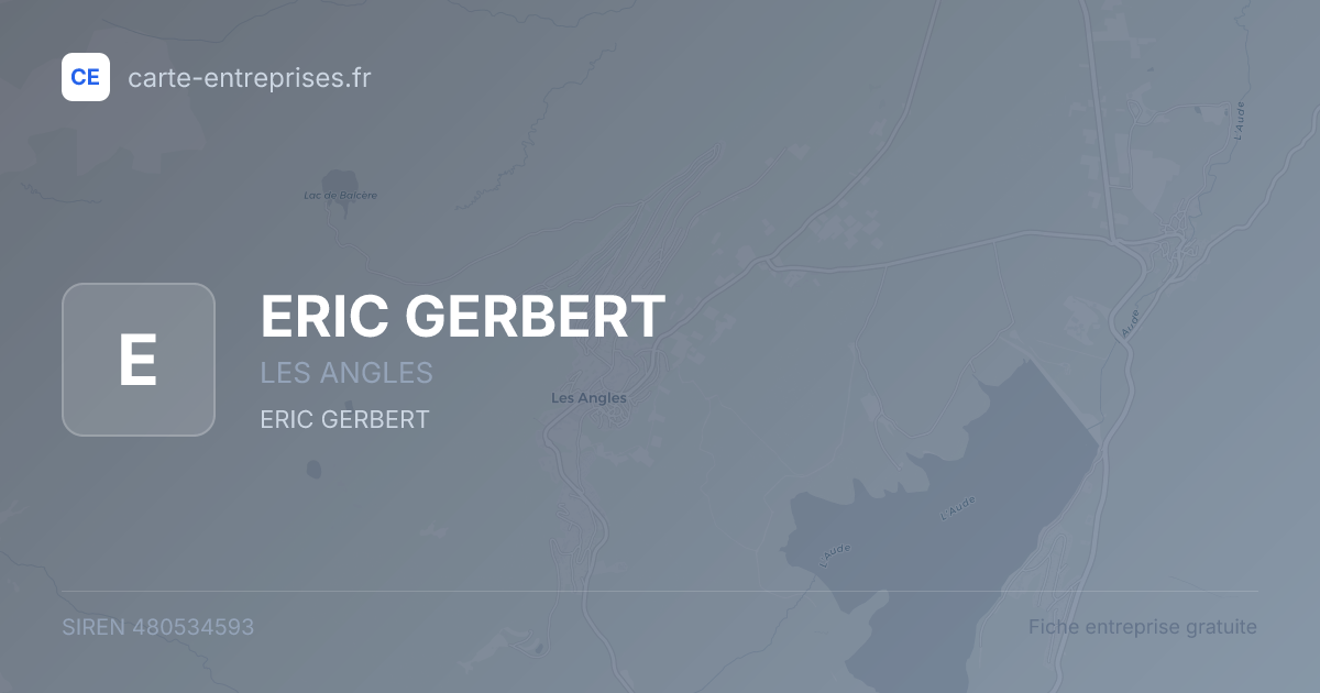 ERIC GERBERT — 480534593 — fiche entreprise