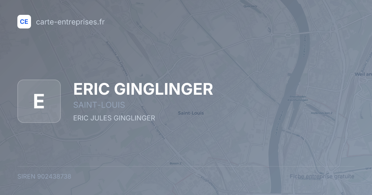 ERIC GINGLINGER — 902438738 — fiche entreprise