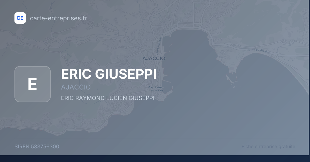 ERIC GIUSEPPI — 533756300 — fiche entreprise