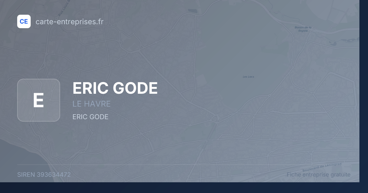 ERIC GODE — 393634472 — fiche entreprise