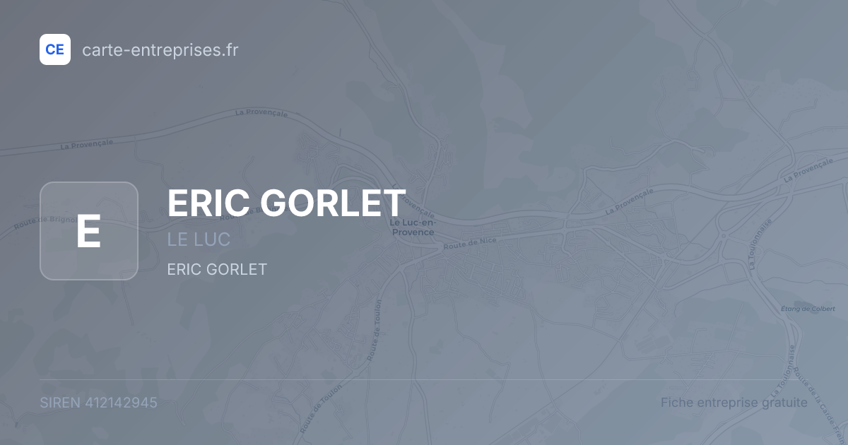ERIC GORLET — 412142945 — fiche entreprise
