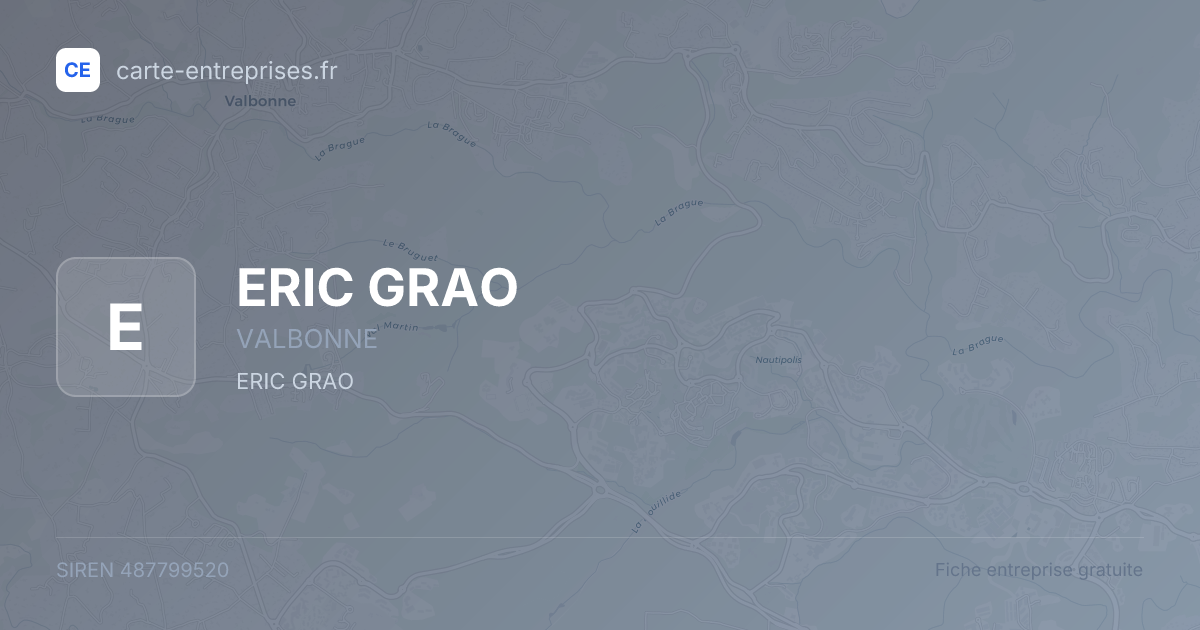ERIC GRAO — 487799520 — fiche entreprise