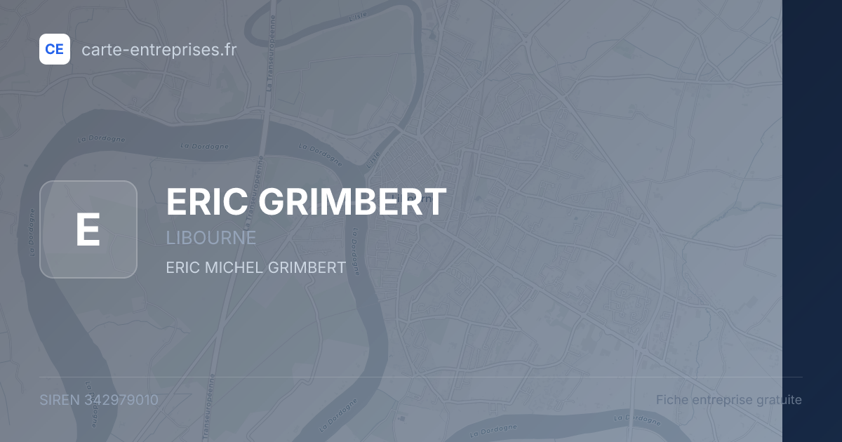 ERIC GRIMBERT — 342979010 — fiche entreprise