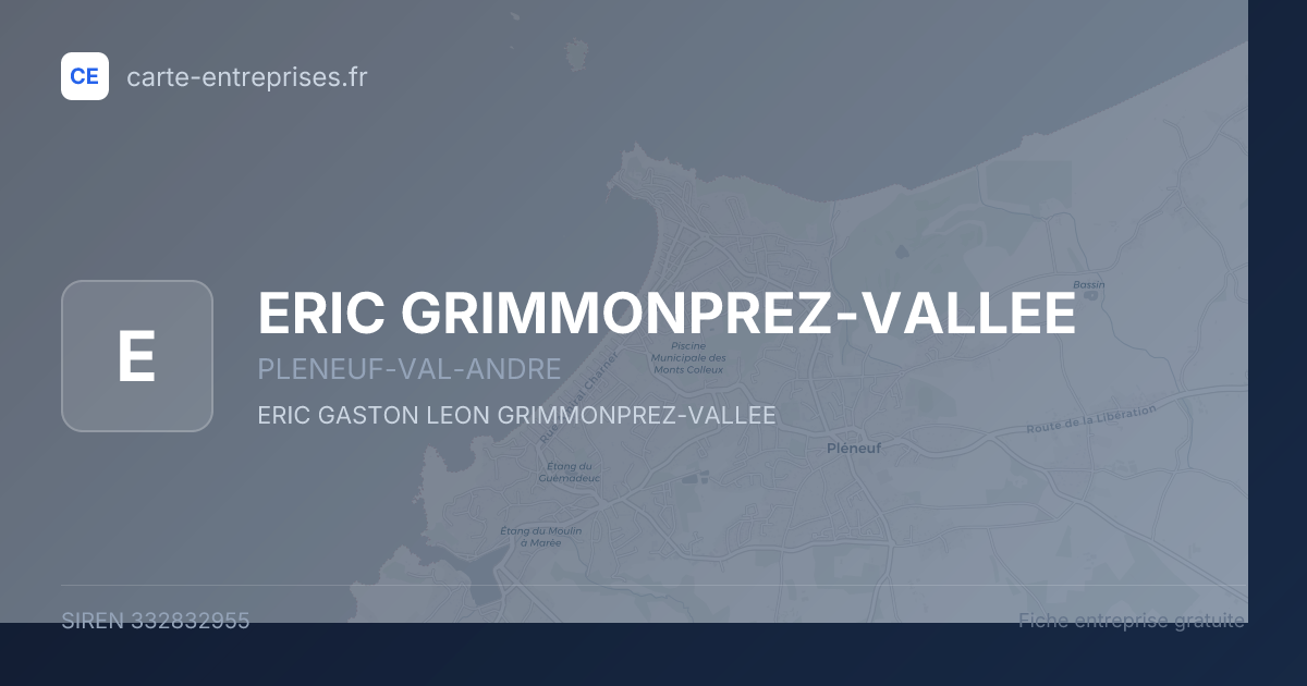 ERIC GRIMMONPREZ-VALLEE — 332832955 — fiche entreprise