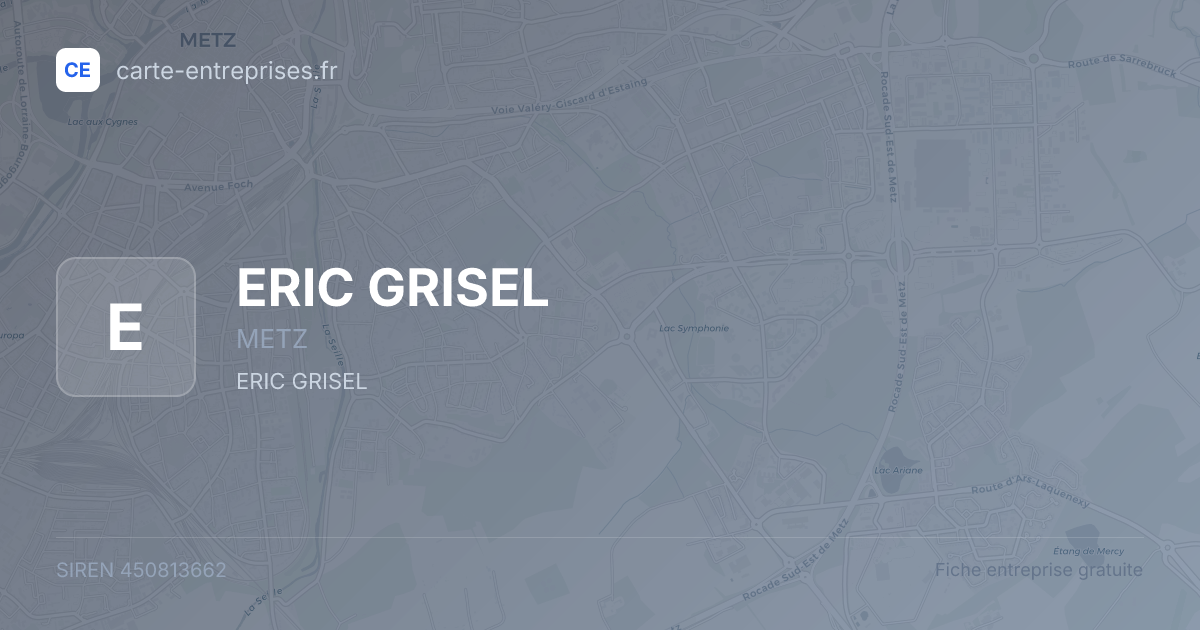 ERIC GRISEL — 450813662 — fiche entreprise