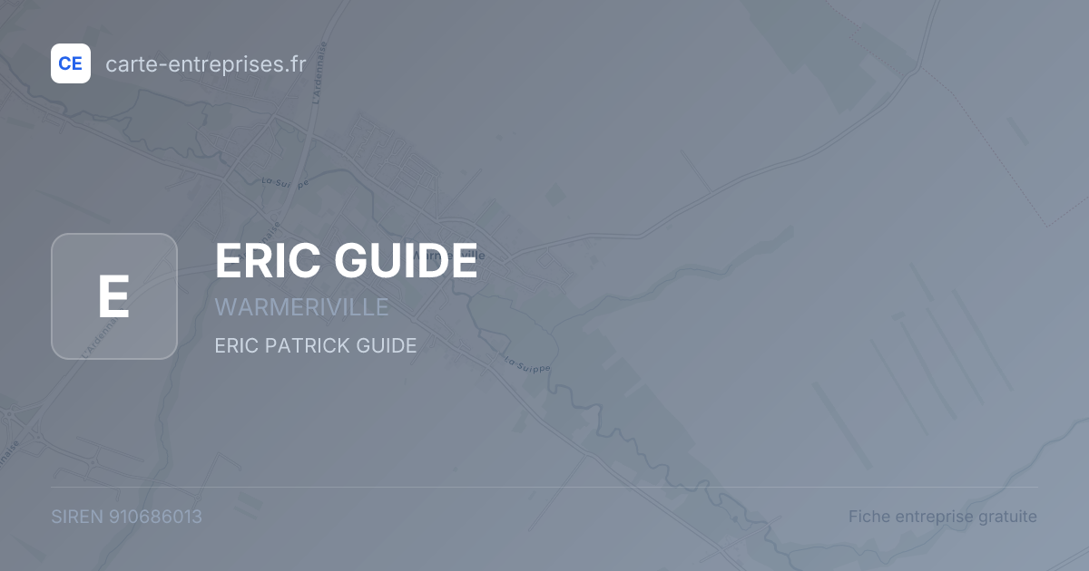 ERIC GUIDE — 910686013 — fiche entreprise