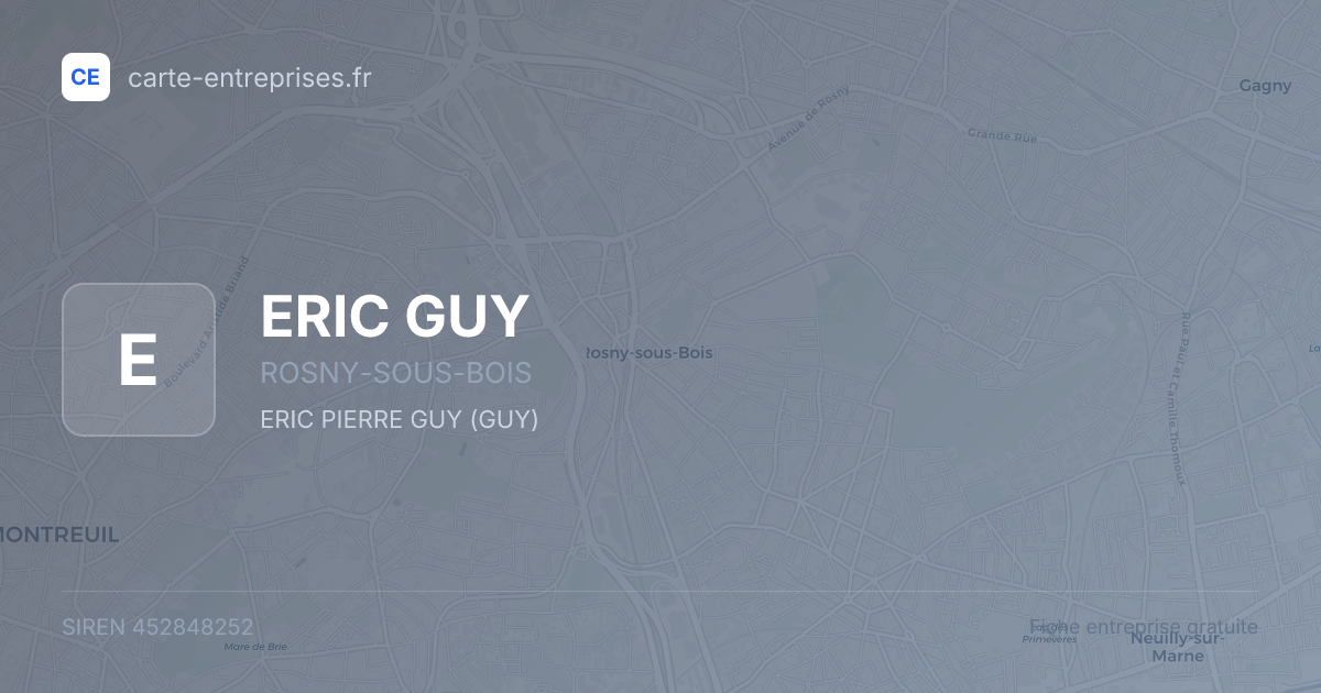 ERIC GUY — 452848252 — fiche entreprise