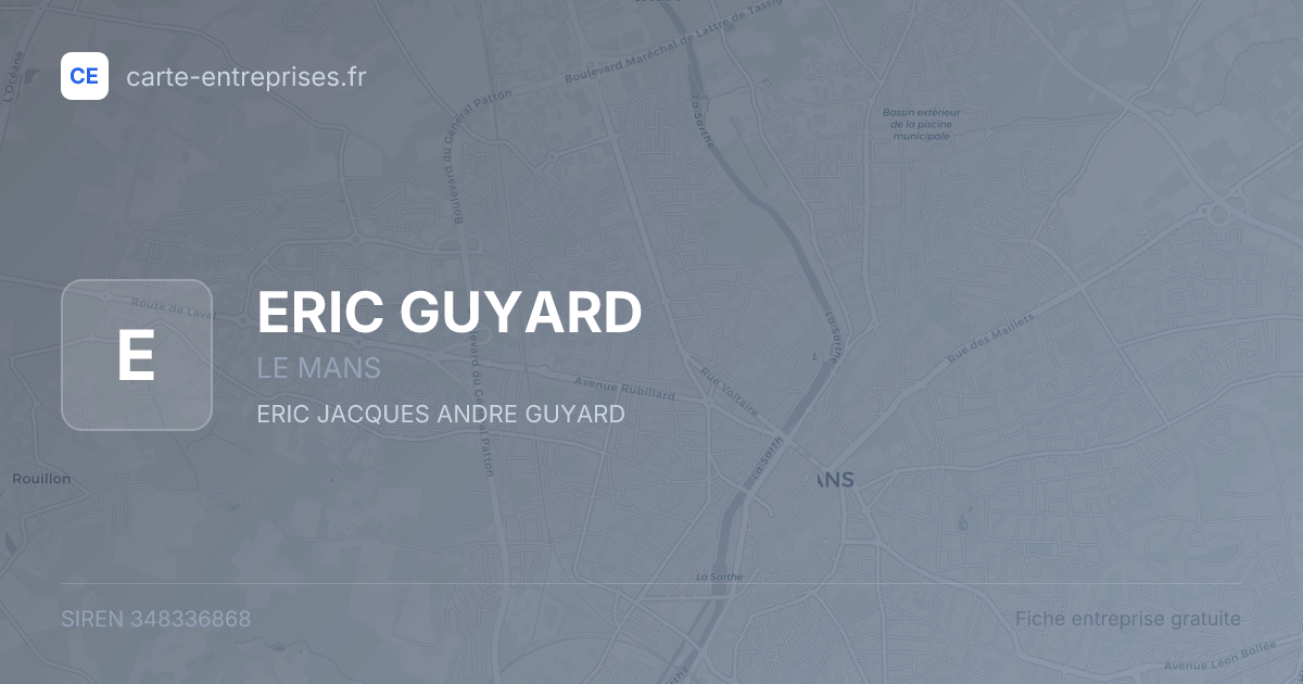 ERIC GUYARD — 348336868 — fiche entreprise