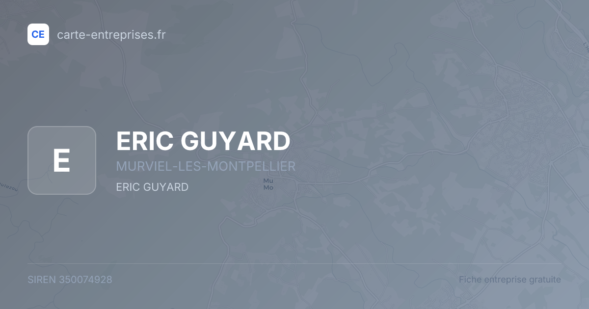 ERIC GUYARD — 350074928 — fiche entreprise