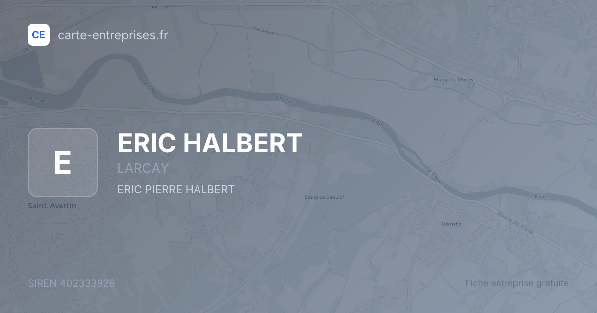 ERIC HALBERT — 402333926 — fiche entreprise