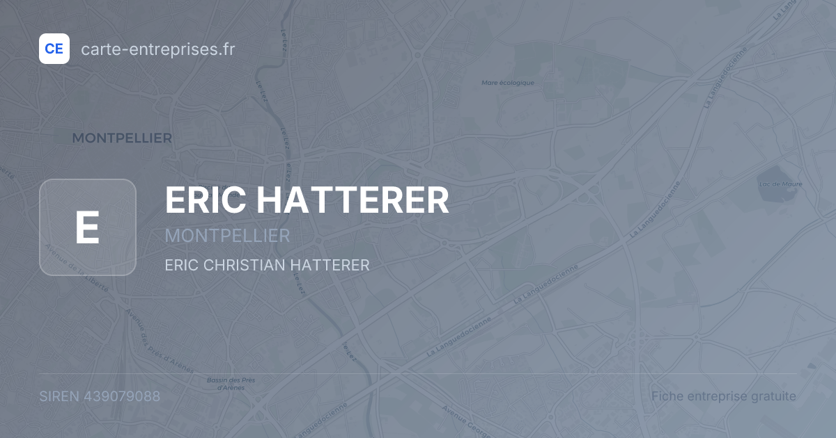ERIC HATTERER — 439079088 — fiche entreprise