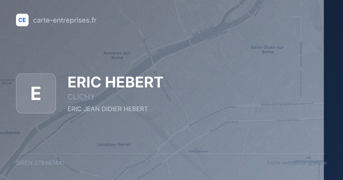 ERIC HEBERT — 378487441 — fiche entreprise