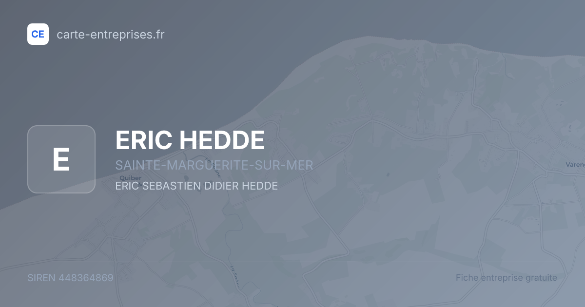ERIC HEDDE — 448364869 — fiche entreprise