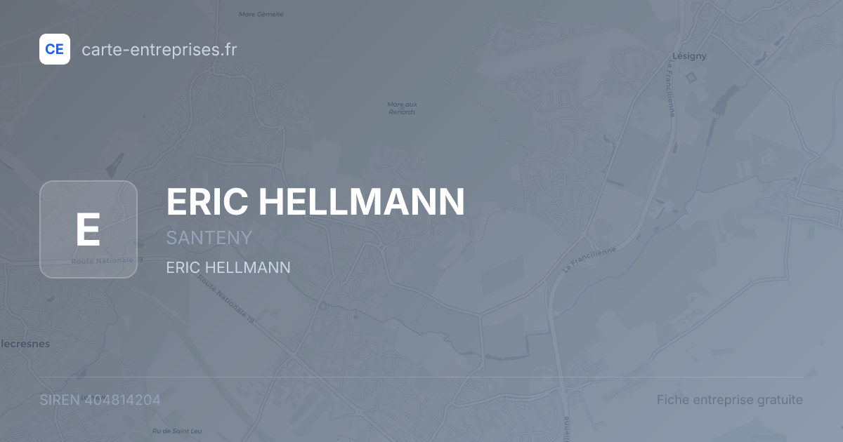 ERIC HELLMANN — 404814204 — fiche entreprise