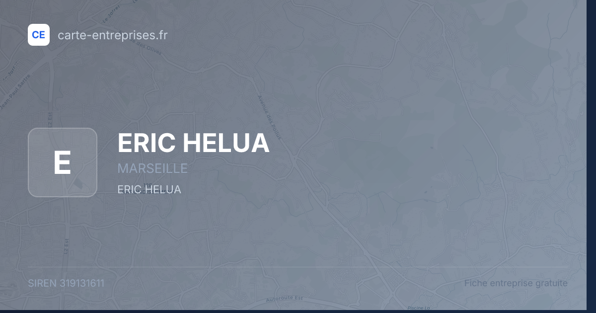 ERIC HELUA — 319131611 — fiche entreprise