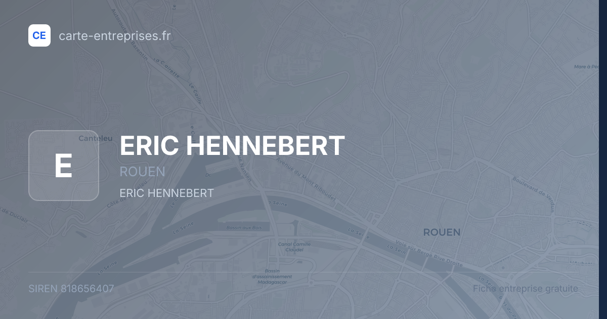 ERIC HENNEBERT — 818656407 — fiche entreprise