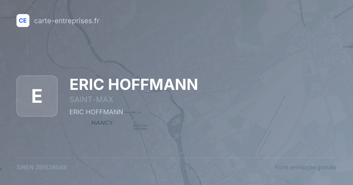 ERIC HOFFMANN — 391538048 — fiche entreprise