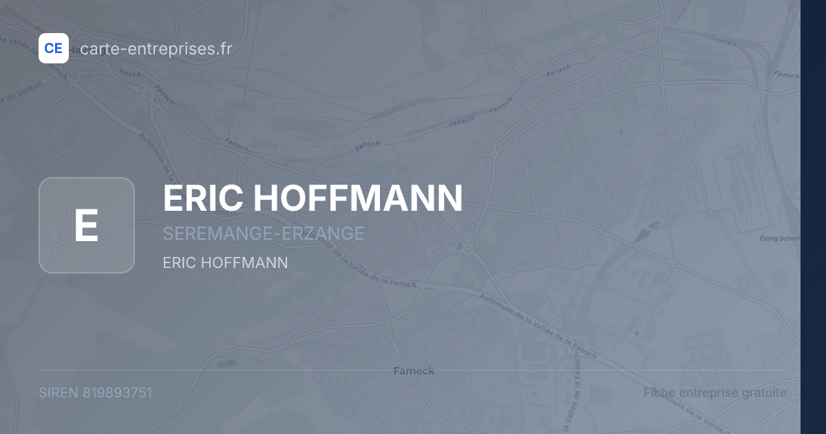 ERIC HOFFMANN — 819893751 — fiche entreprise