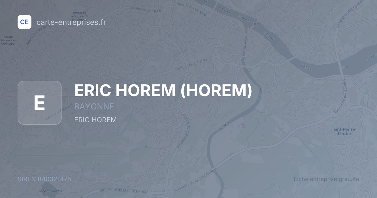 ERIC HOREM (HOREM) — 840321475 — fiche entreprise