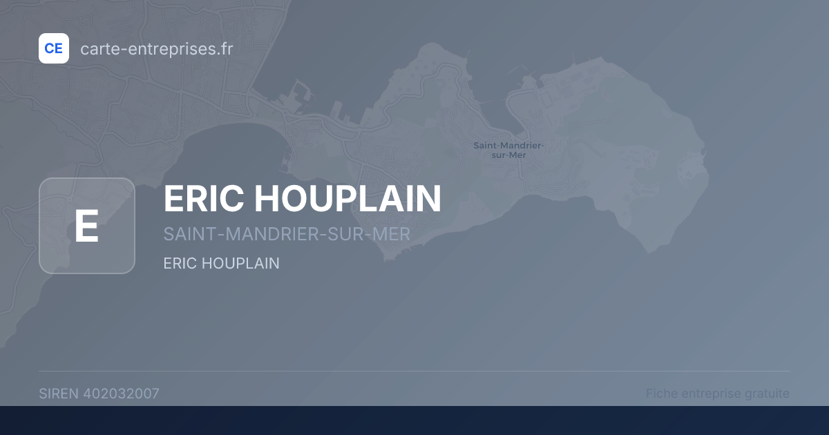 ERIC HOUPLAIN — 402032007 — fiche entreprise