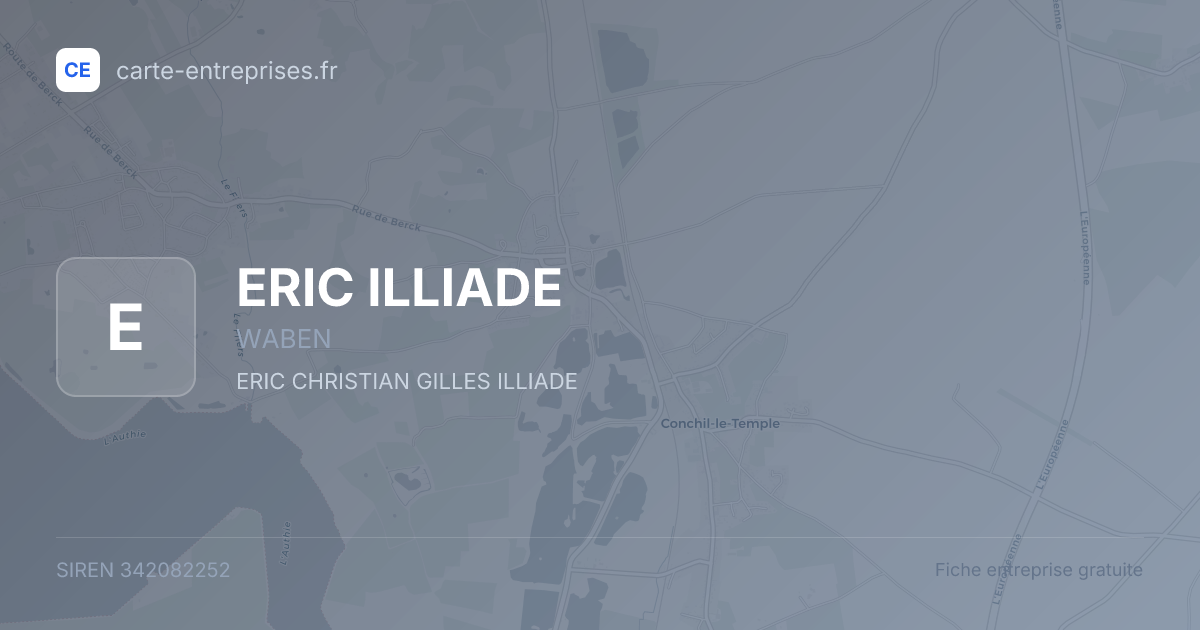 ERIC ILLIADE — 342082252 — fiche entreprise