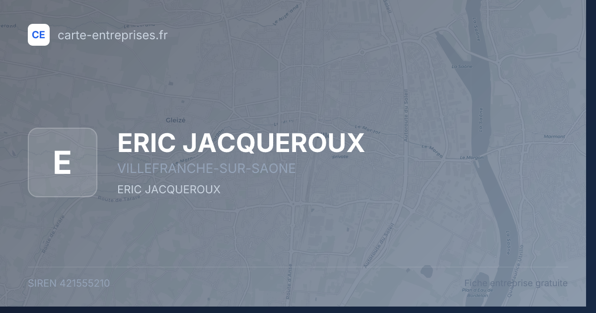 ERIC JACQUEROUX — 421555210 — fiche entreprise