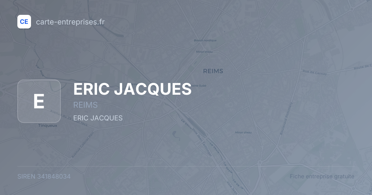 ERIC JACQUES — 341848034 — fiche entreprise