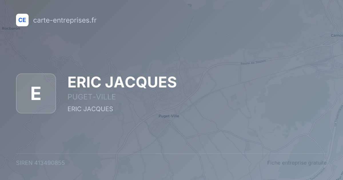 ERIC JACQUES — 413490855 — fiche entreprise