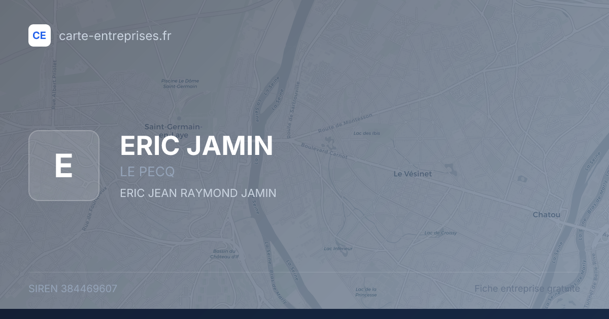 ERIC JAMIN — 384469607 — fiche entreprise