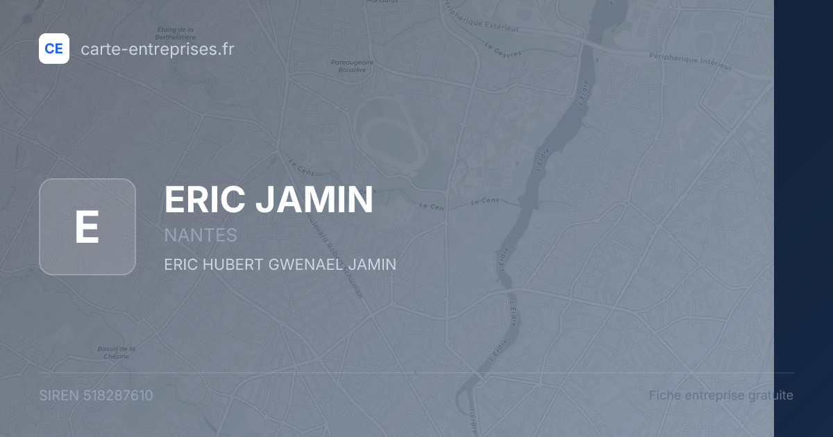 ERIC JAMIN — 518287610 — fiche entreprise