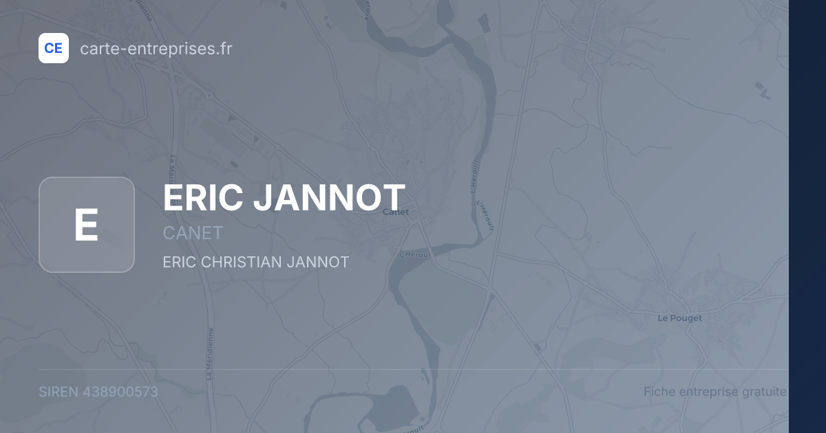 ERIC JANNOT — 438900573 — fiche entreprise