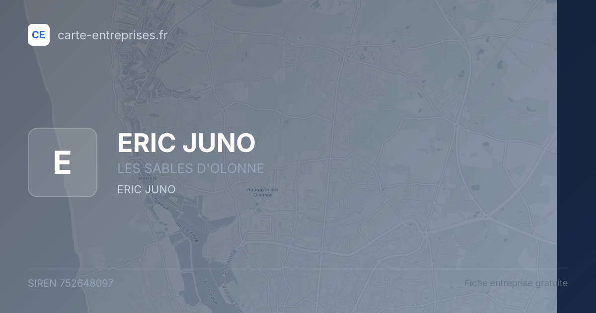 ERIC JUNO — 752648097 — fiche entreprise