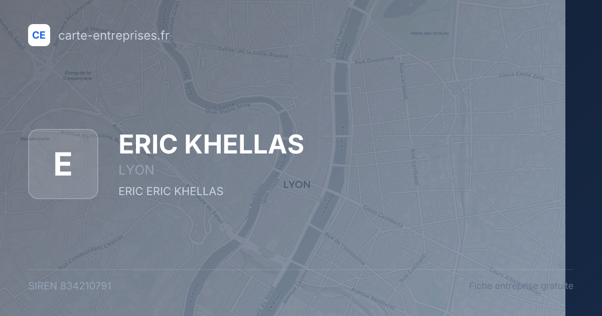 ERIC KHELLAS — 834210791 — fiche entreprise