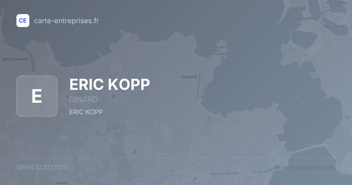 ERIC KOPP — 323323329 — fiche entreprise
