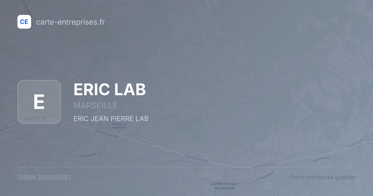 ERIC LAB — 320809551 — fiche entreprise