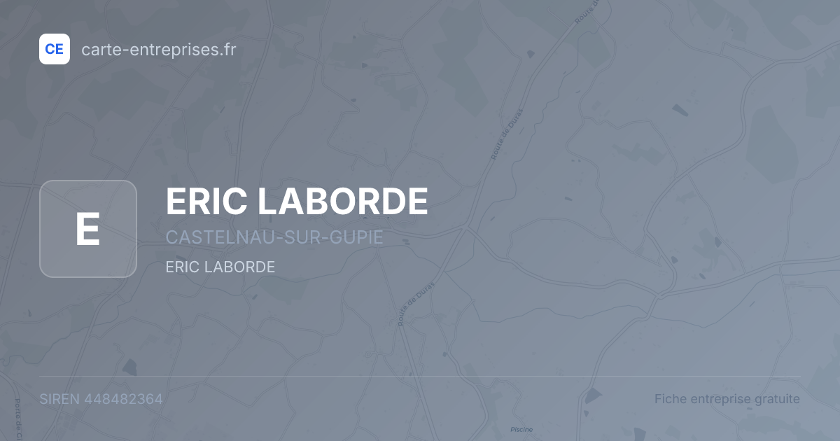 ERIC LABORDE — 448482364 — fiche entreprise