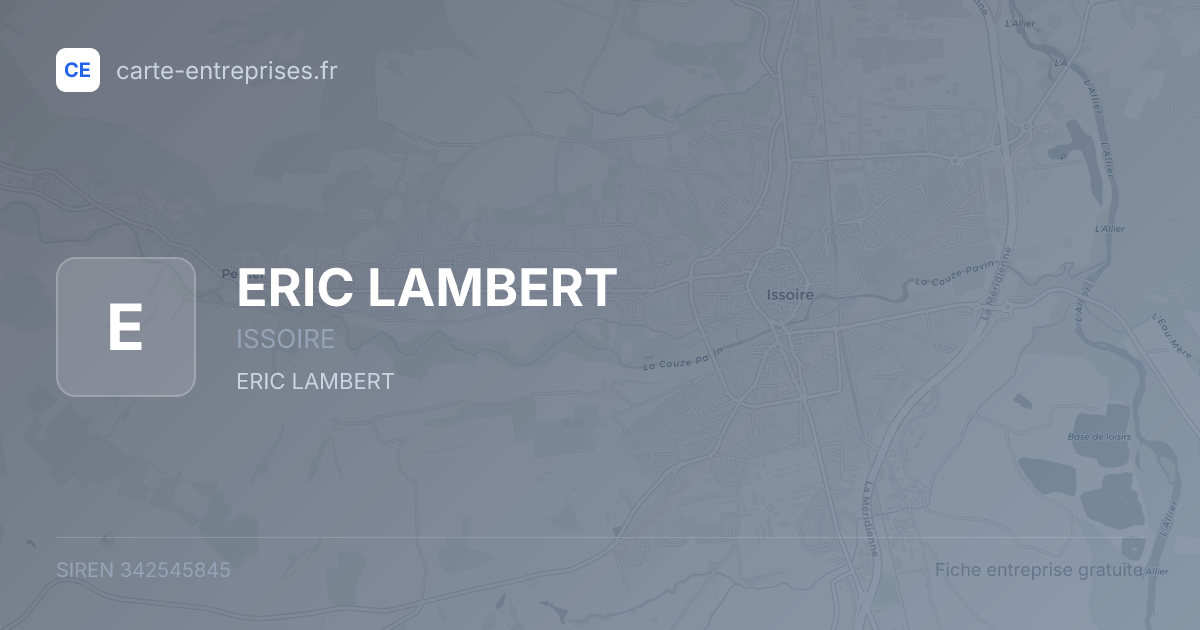 ERIC LAMBERT — 342545845 — fiche entreprise