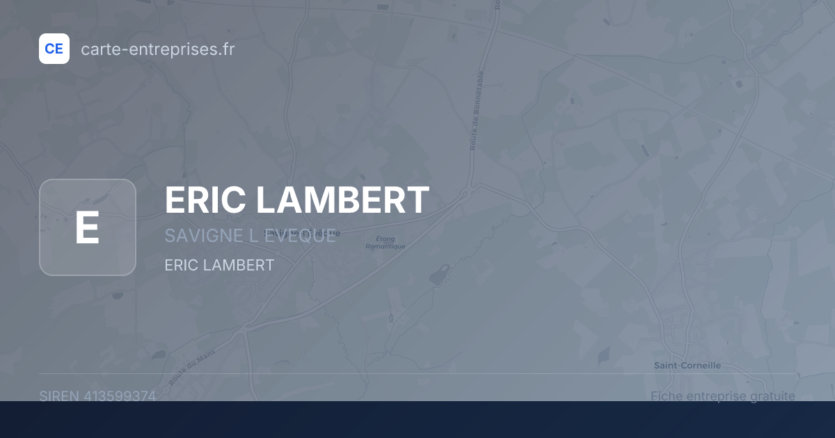 ERIC LAMBERT — 413599374 — fiche entreprise