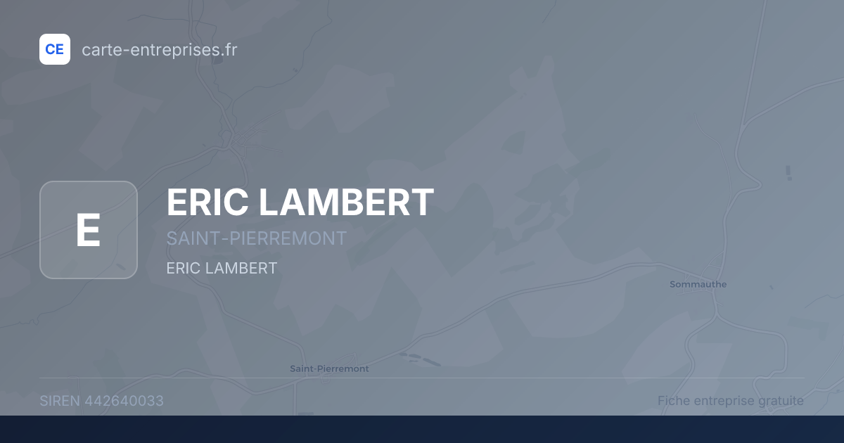 ERIC LAMBERT — 442640033 — fiche entreprise