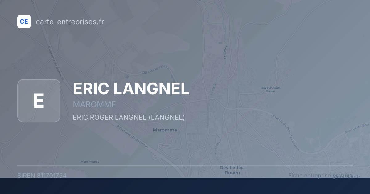 ERIC LANGNEL — 811701754 — fiche entreprise