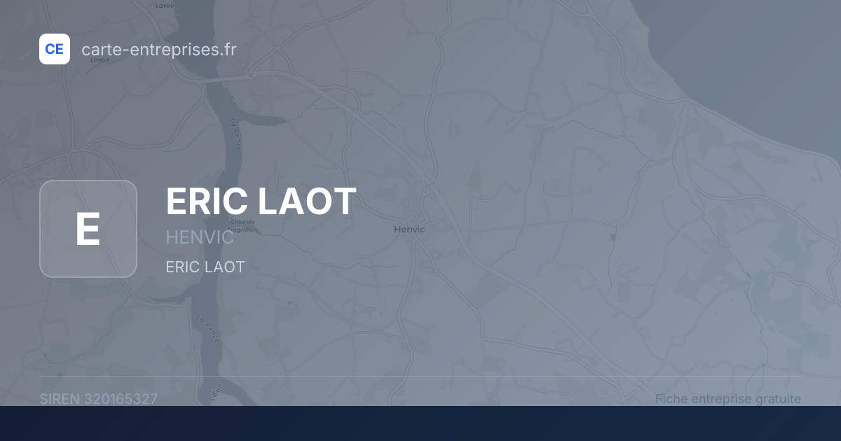ERIC LAOT — 320165327 — fiche entreprise